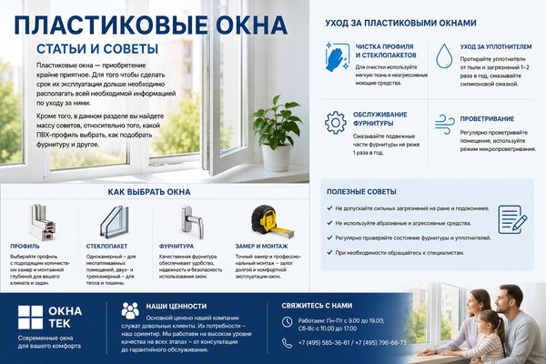 Статьи и советы о пластиковых окнах: почему информация об уходе, профиле и фурнитуре важна не меньше самой покупки